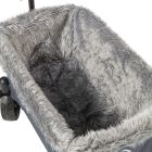 Beachwagon Kunstpelzeinsatz MINI - Dunkelgrau